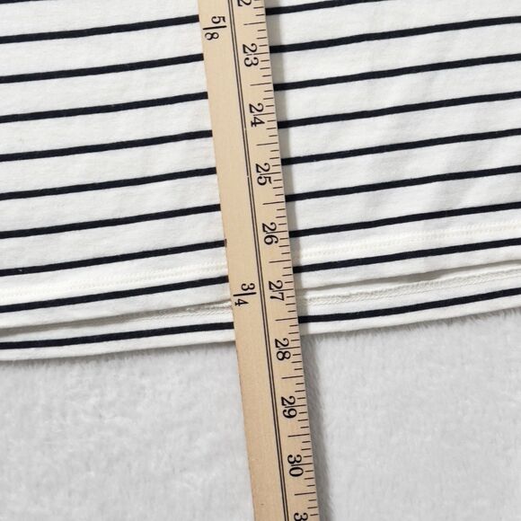 Talbots Plus Top Blouse Womens Sz 2XP Beige Striped Button Detail Short Sleeve - Picture 7 of 8